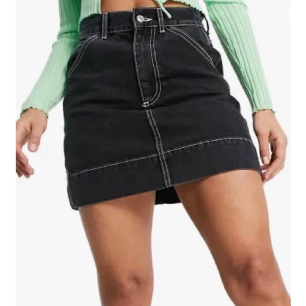 Topshop Women's Mini Cargo Jean Skirt - Picture 8 of 9